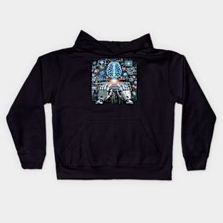 AI brain Kids Hoodie